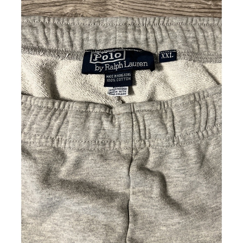 Vintage Polo Ralph Lauren Sweatpants Men's XXL Gray 100% Cotton Pony Cutoff Hem